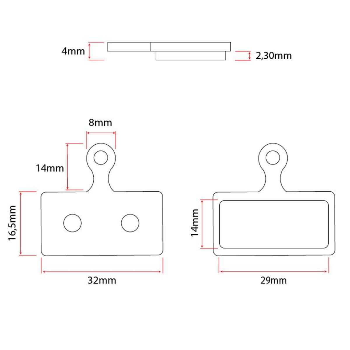 Bremsbelag Semi Metall für XT SLX M785 M615 M675 M786.