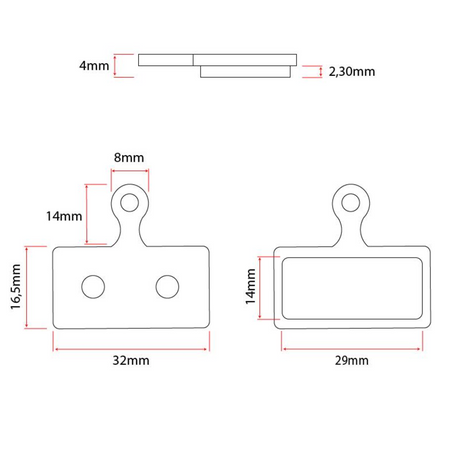 Bremsbelag Semi Metall für XT SLX M785 M615 M675 M786.