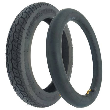 Fiido D3 Pro Reifen Set 14x2.125 / 57-254 mit Schlauch 14x2.125 45/90° – Bild 1
