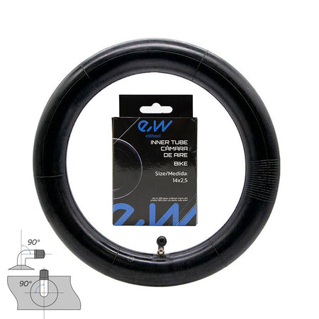 2x Schlauch 14x2.5 Zoll mit 90 Grad Winkelventil für Generic E-Scooter – Bild 6