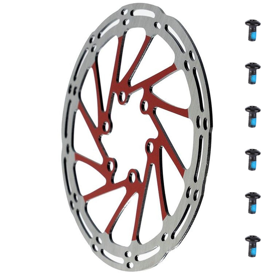 Rote 140mm Bremsscheibe 6-Loch mit Schrauben für Ninebot F20
