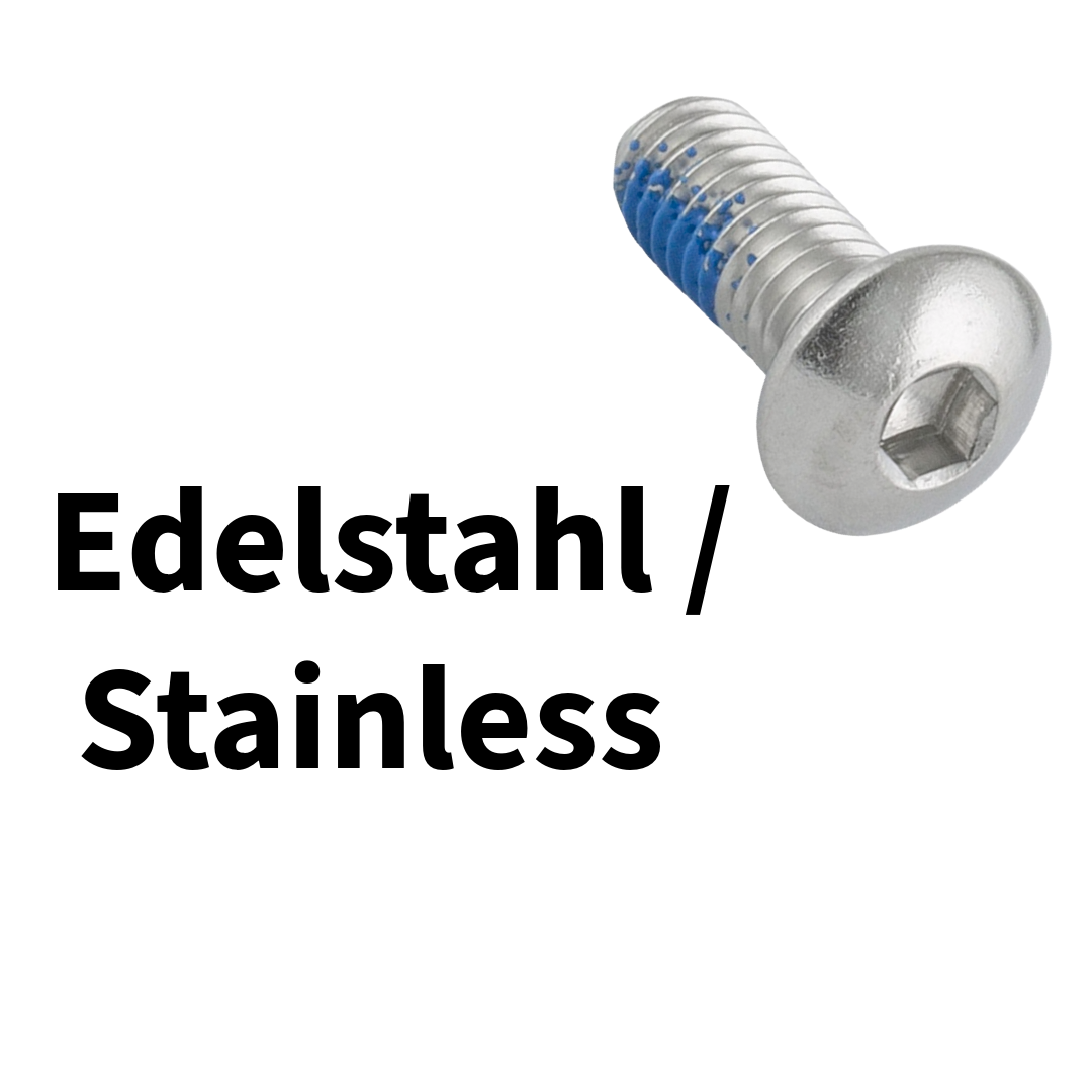 Schrauben Edelstahl für Bremsscheibe 6 Stück mit Schraubensicherungslack M5x10