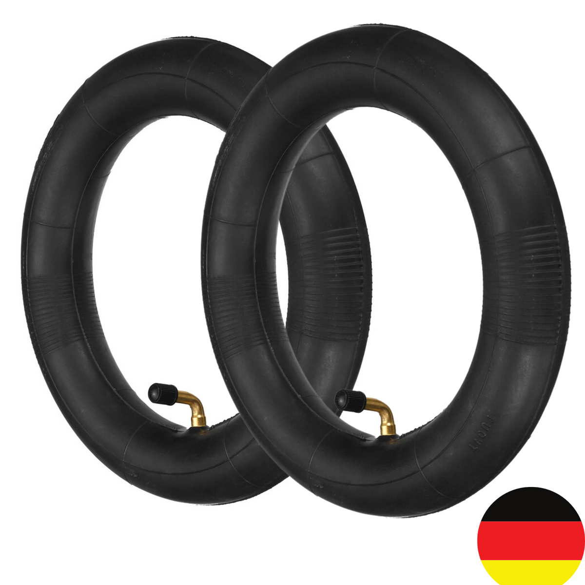 10x2,5  Schlauch mit 90° Ventil Ersatz für E-Scooter 2er Set Hochwertig – Bild 2