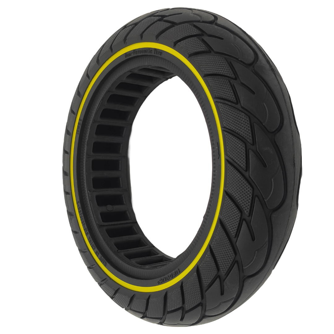 Vollgummi Reifen 10x2.5-6.5 Schwarz Gelb für E-Scooter 2er Set – Bild 3