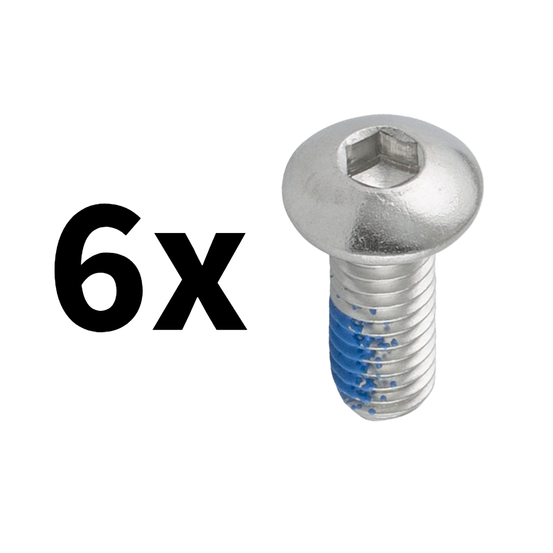 Schrauben Edelstahl für Bremsscheibe 6 Stück mit Schraubensicherungslack M5x10