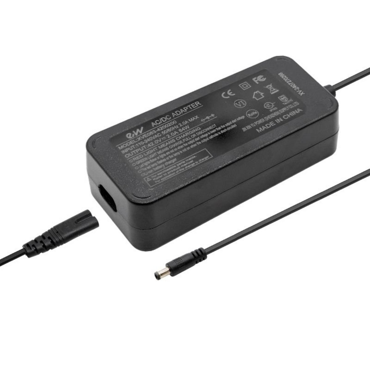 SoFlow SO4 Gen1/2/3/ Premium Ladegerät Netzteil DC 5,5x2,5 mm 42V 2A für 36V Akku