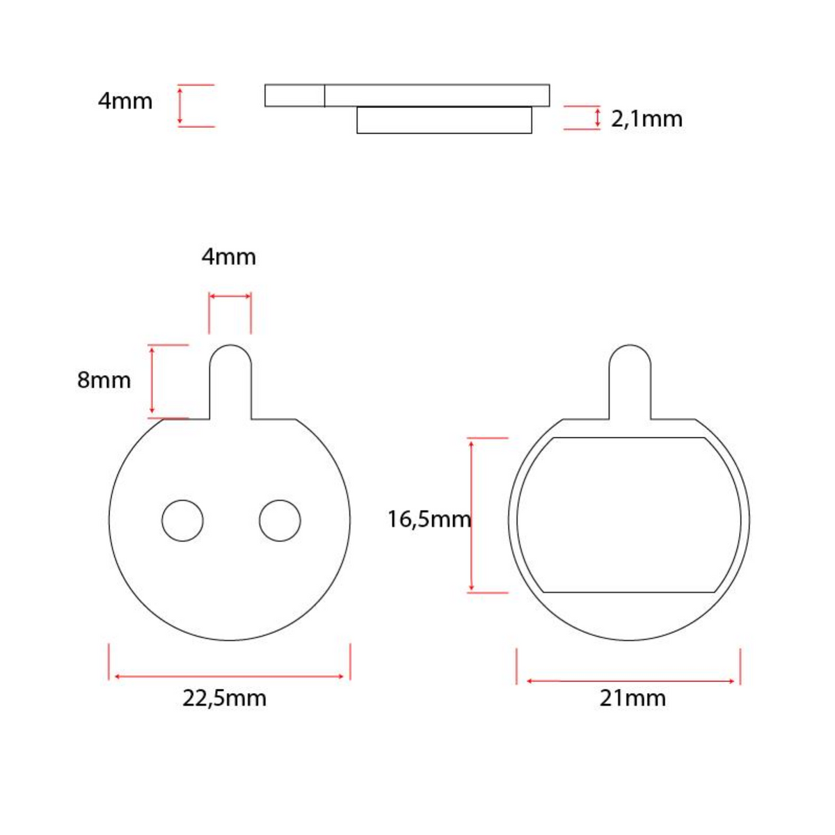 Bremsbelag mechanisch für Hitway BK6S 2er Set Aftermarket
