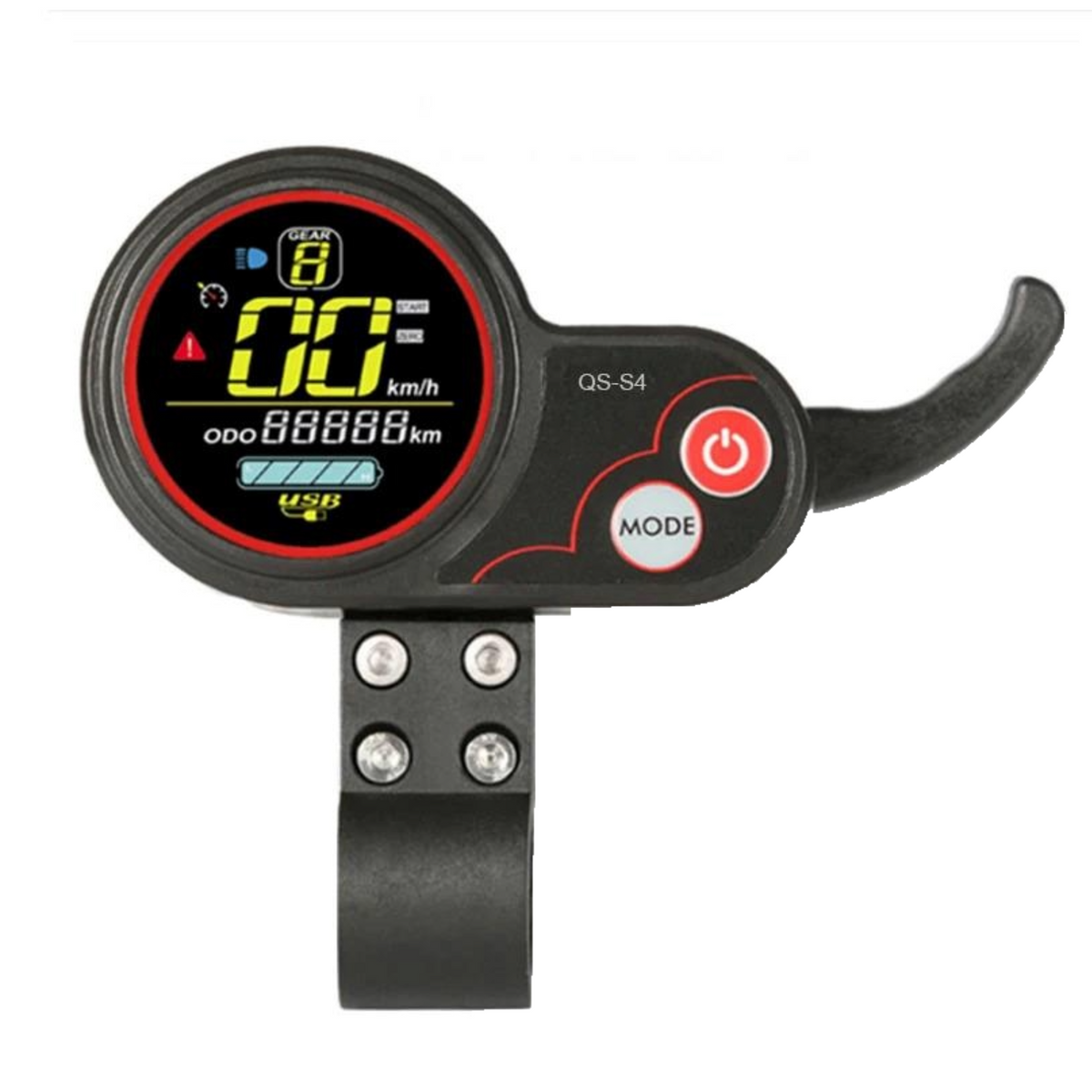 QS-S4 Display 36/48V 6-polig mit Dauemngashebel neue Versoin