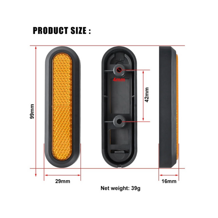 Hinterradabdeckung mit Reflektor Seitenabdeckung für Xiaomi Scooter 4/ 4 Lite Gen1
