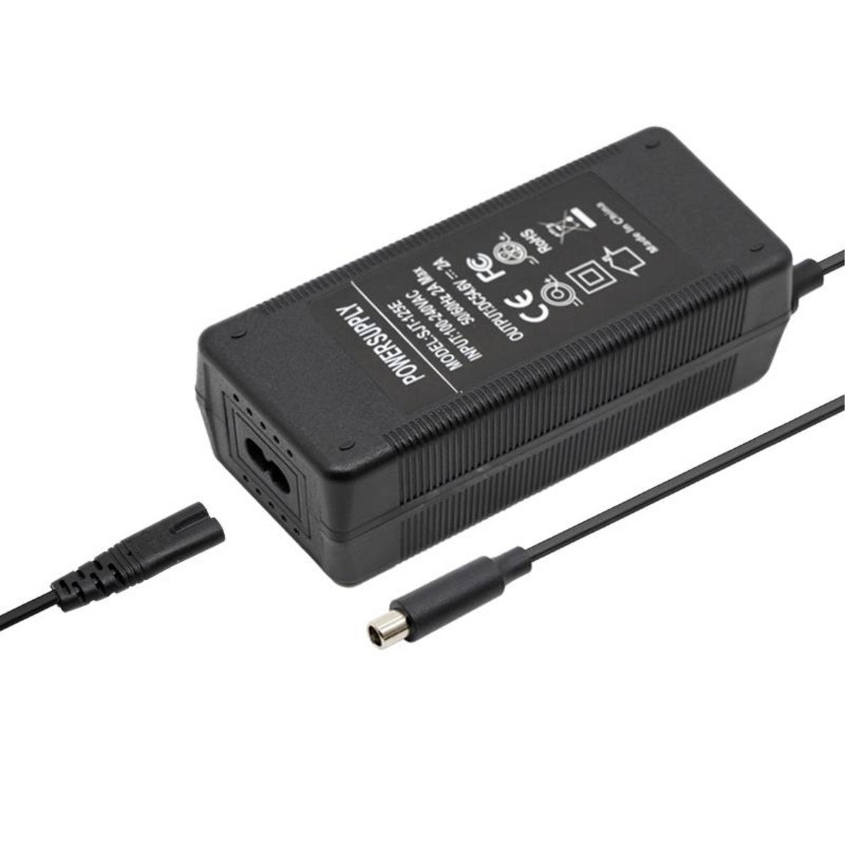 Ladegerät Netzteil  54.6V 2A 8mm RCA Anschluss mit Netzkabel