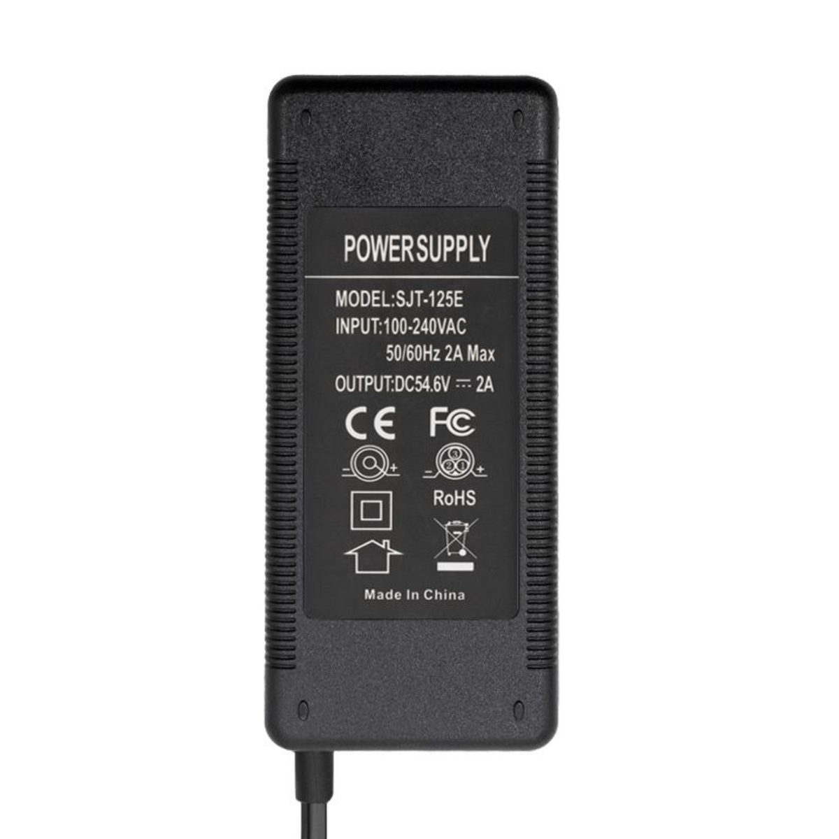 Ladegerät Netzteil  54.6V 2A 8mm RCA Anschluss mit Netzkabel