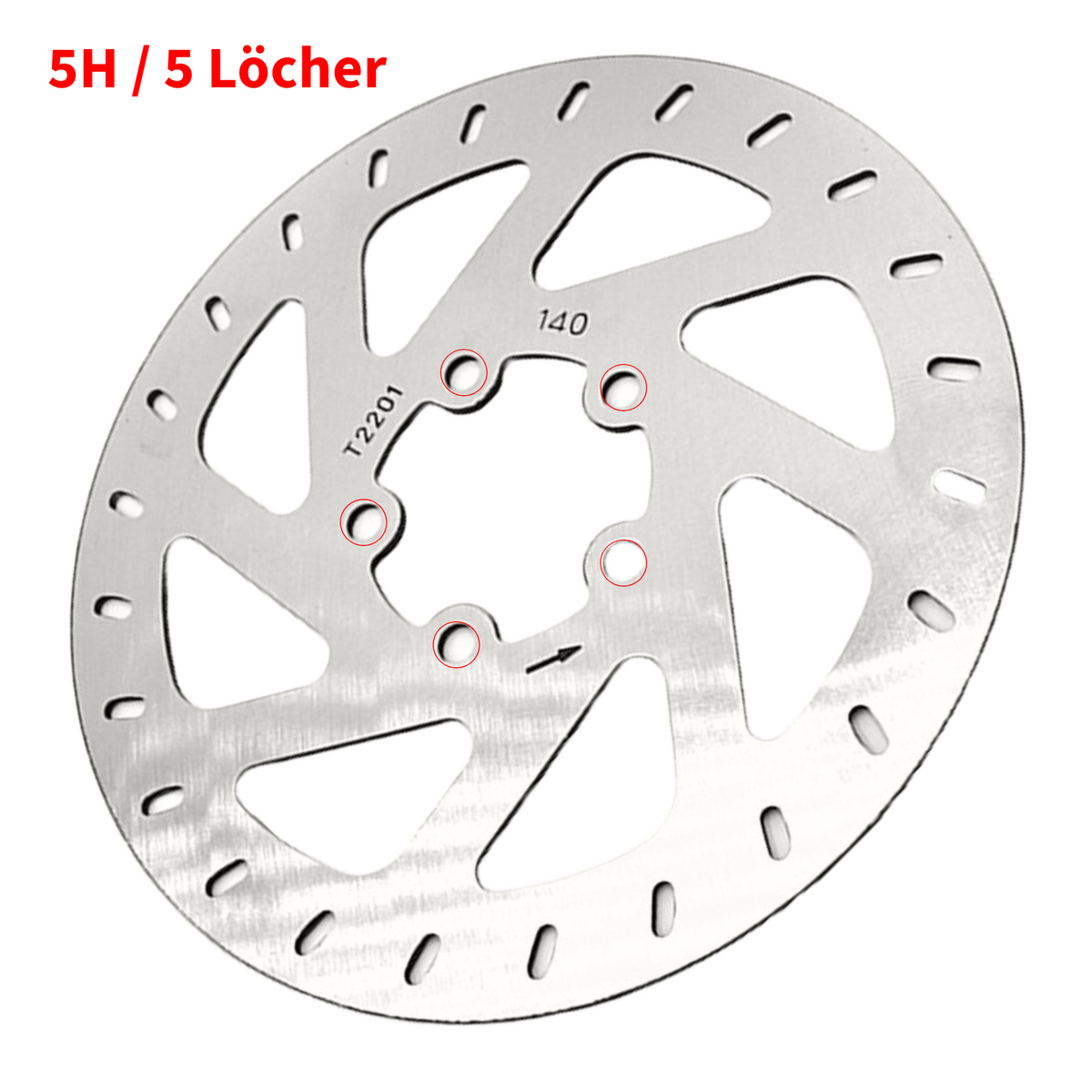140mm 5 Loch Bremsscheibe mit Schrauben für Xiaomi 4 E-Scooter