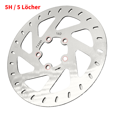 140mm 5 Loch Bremsscheibe mit Schrauben für Xiaomi 4 E-Scooter