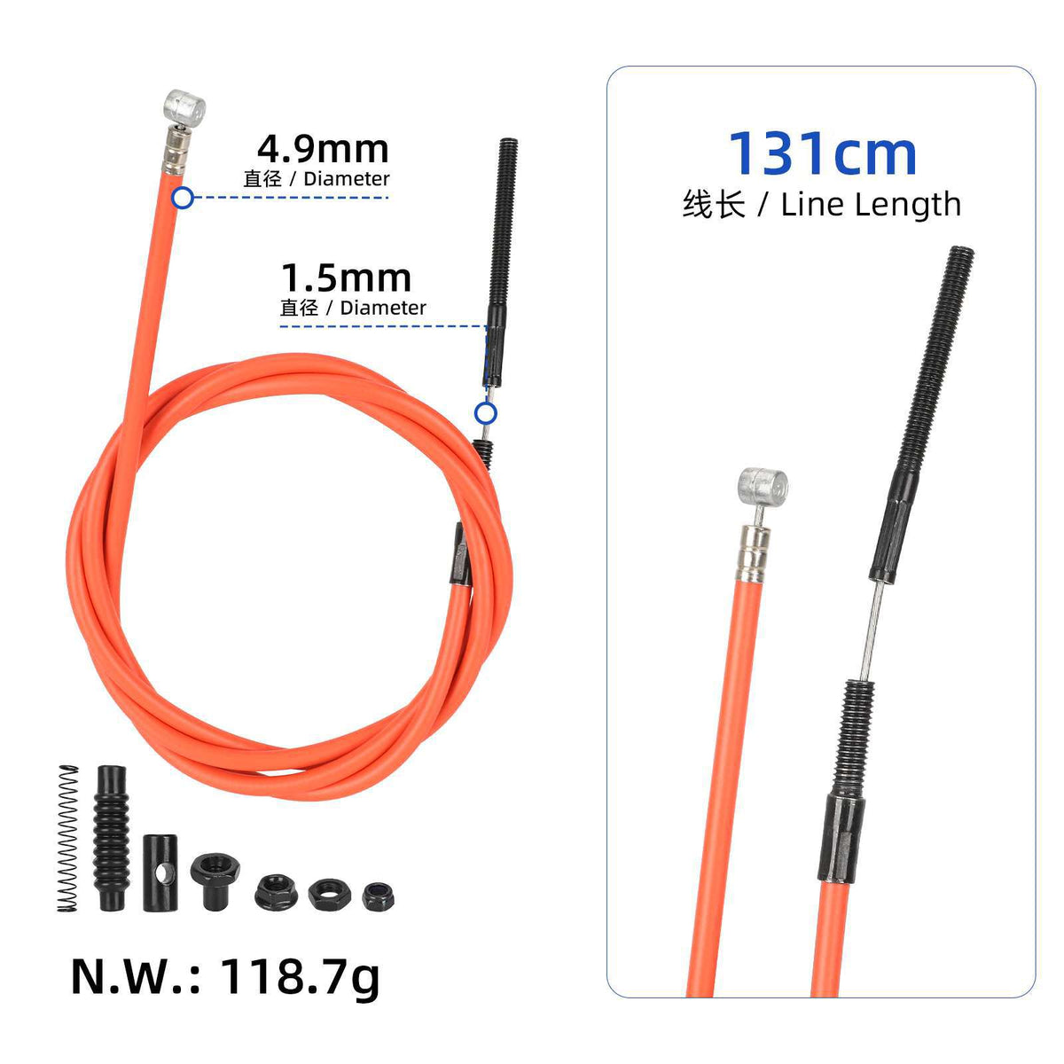 Bremszug Trommelbremse Orange für Xiaomi Elite Originalteil