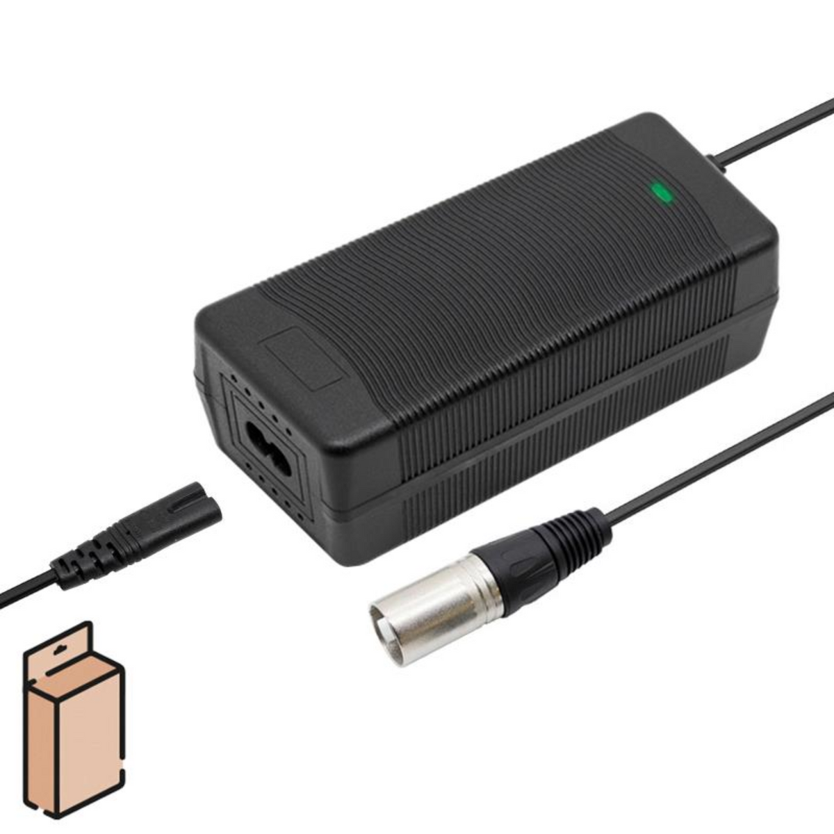 Ladegerät Netzteil  42V 2A XLR Anschluss mit Netzkabel  Aktive Kühlung