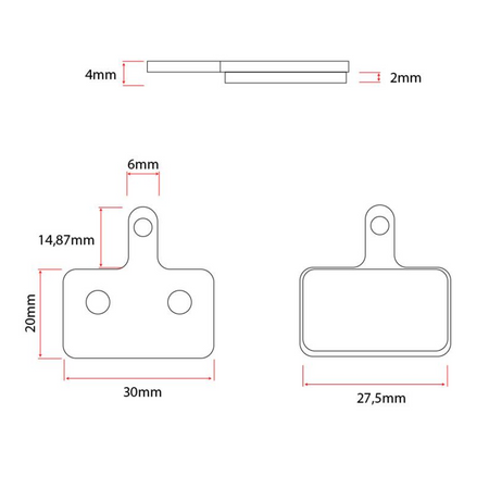 Bremsbelag 1 Paar für Joyor C10E Semi Metall