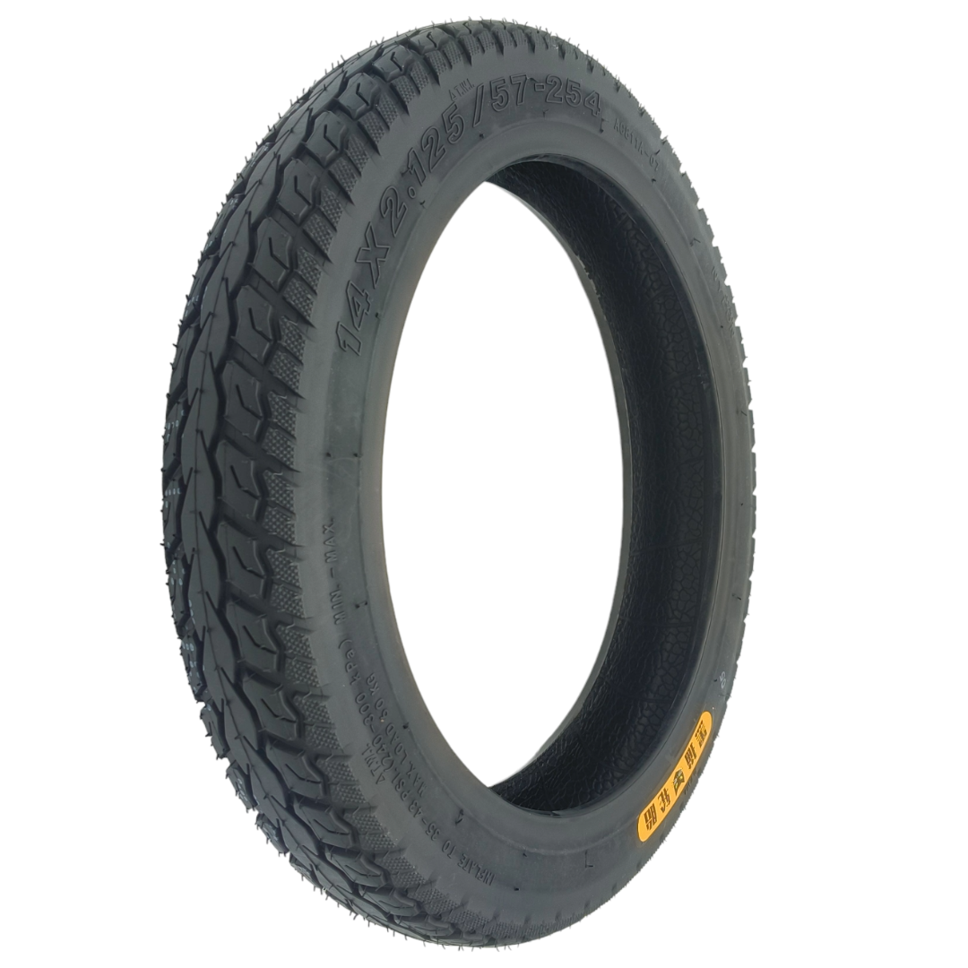14x2.125 / 57-254 Reifen Black Cat Schlauch 14x2.125 45/90°