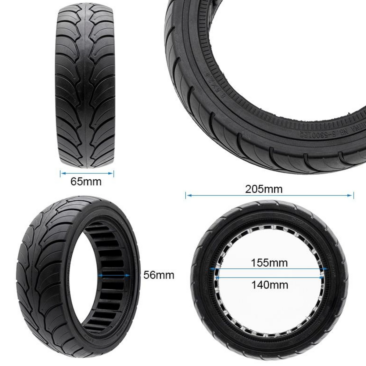 Vollgummireifen 8.5x2.5-6.1 Zoll Ewheel für E-Scooter