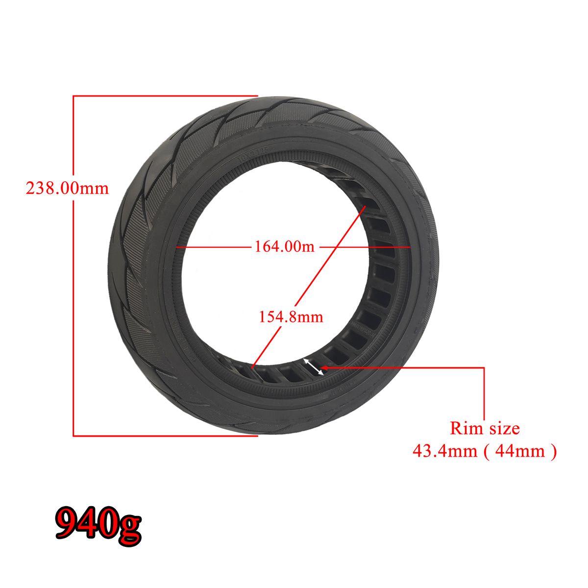 Vollgummi Reifen 10x2.125-6.5 6.6 für Odys Alpha X5 Aftermarket